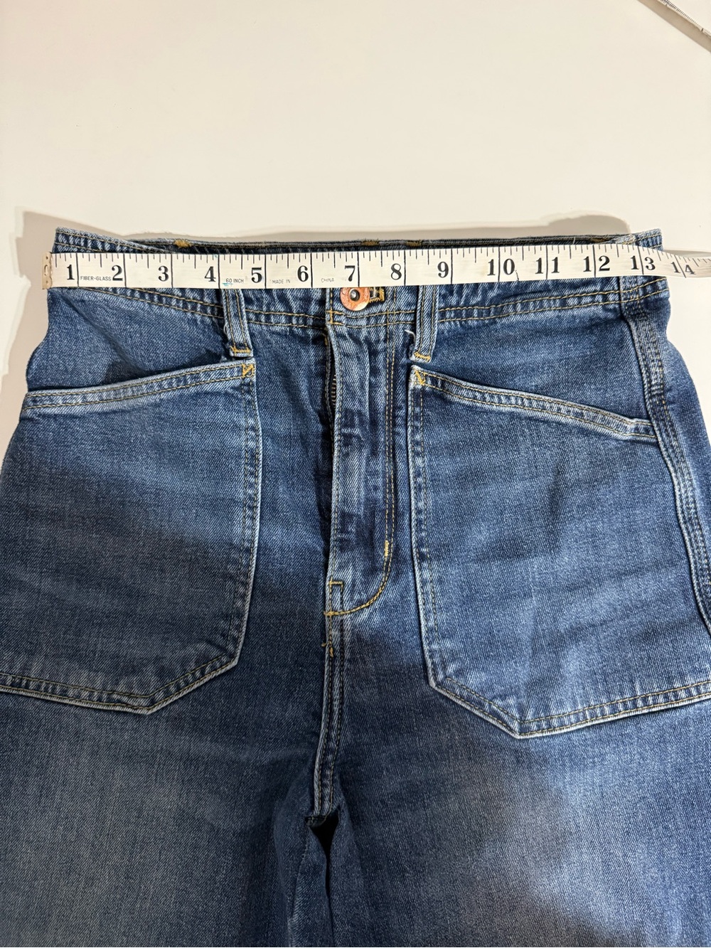 Pilcro The Carpenter Wide-Leg Jeans - Classic Indigo Denim, Size 26 - Picture 2 of 6